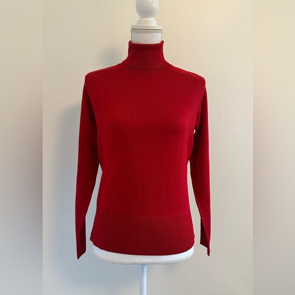 Neiman Marcus | Elegant Red Turtleneck Sweater